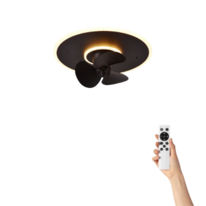 Ventilador de techo Silke con iluminación - Ø50cm - 3 velocidades - Control remoto - Negro