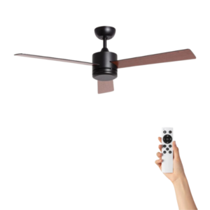 Ventilador de techo Emil sin iluminación - Ø132cm - 6 velocidades - Control remoto - Negro