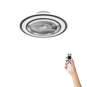 Reality Light – Ventilador de Techo Adrina LED con Mando a Distancia – Lámpara Ventilador de Techo – Negro Mate