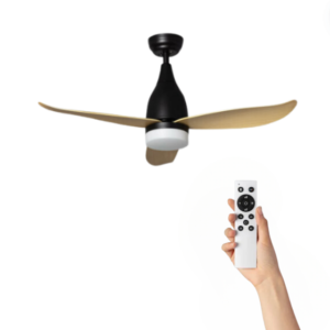 Ventilador de techo Peter con iluminación - Ø110cm - 6 velocidades - Control remoto - Negro